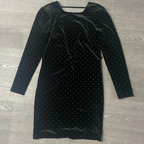 express black velvet dress Black Velvet Dress main image 1